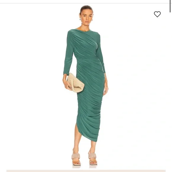 norma kamali diana dress green ellabrooksblog on LTK